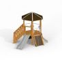 Miniaturka Six Angle w/ stairs & slide wooden playhouse Uvala (2)